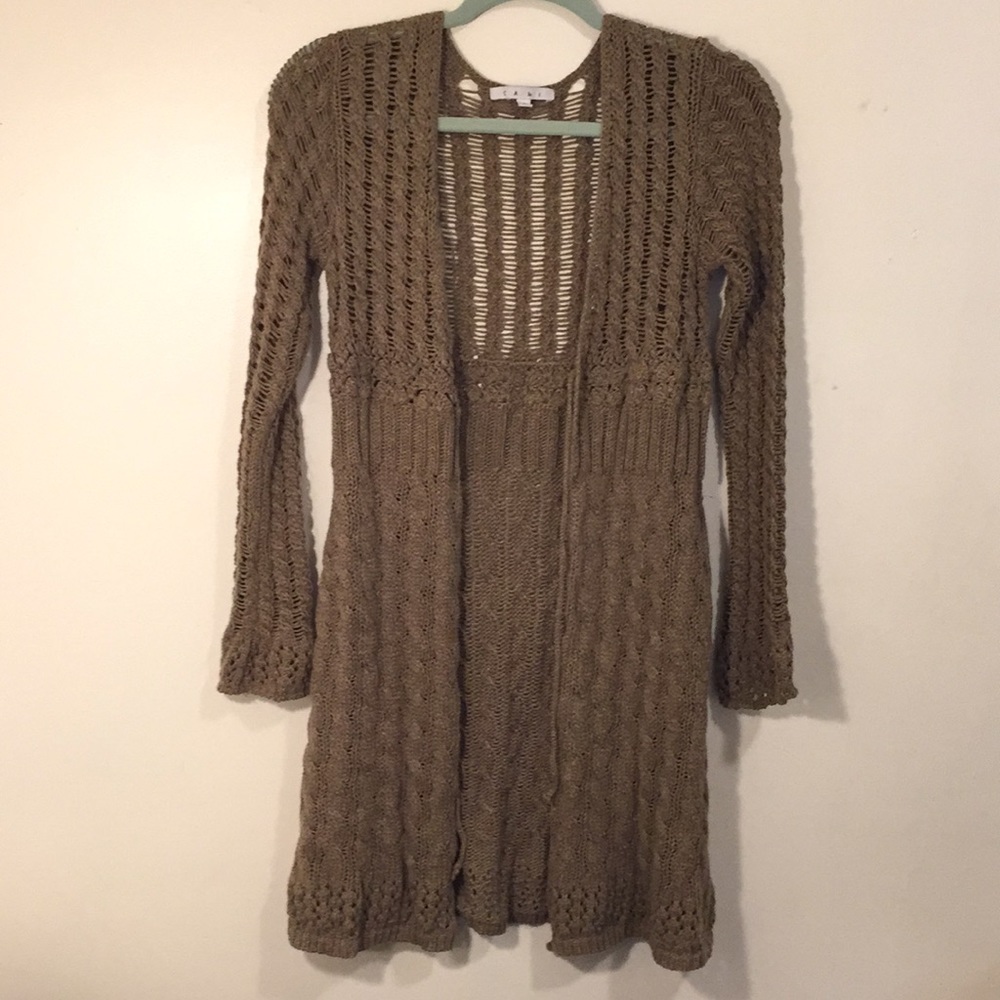 Open knit cardigan